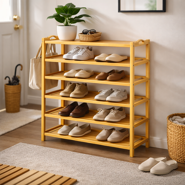 Bamboo Shoe Rack 6 Floor