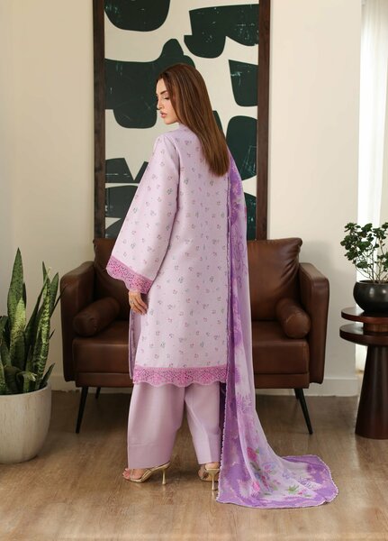 Sahl by Rashid Textiles Unstitched Embroidered Lawn Karandi 3 Piece Suit RT26USLK D-3911 - Casual Collection