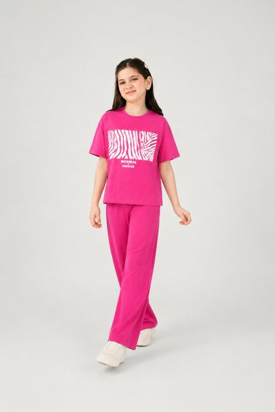 Hot Pink Graphic Jersey Co-ord Set