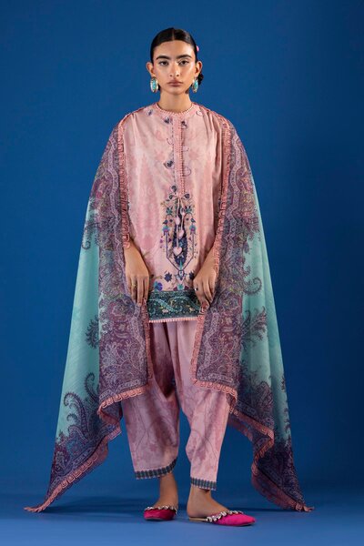 Unstitched Printed 3 Piece Lawn Suit