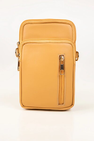Yellow Cross Body Wallet
