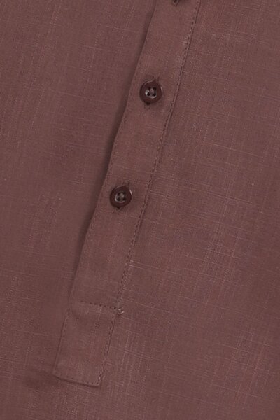 Boys Classic Brown Cotton Kurta