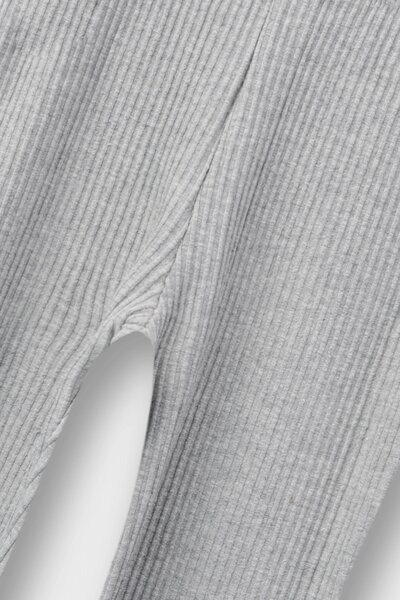 Girls Grey Bell-Bottom Leggings