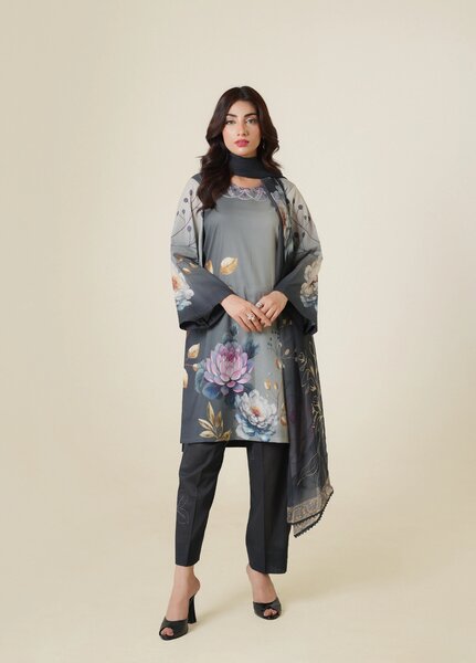 Zar e Jahan by Huma Gul Unstitched Printed Lawn 3 Piece Suit LIYANAHG-905 - Casual Collection
