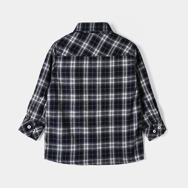 Boys Flannel Casual Shirt Baseball - GREY