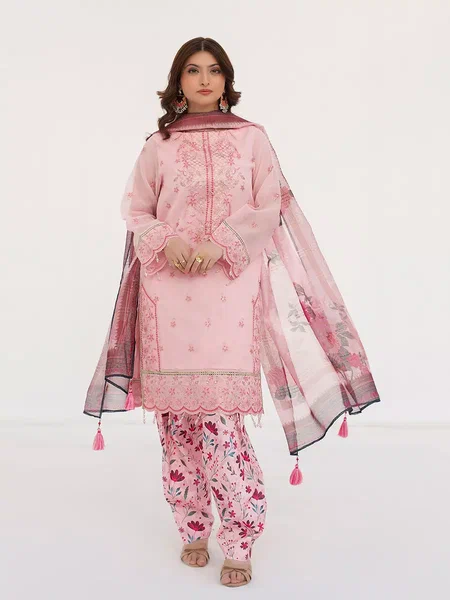 Salitex Unstitched Embroidered Net 3 Piece Suit SUNW7NO111 - Festive Collection