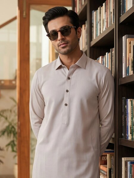 Fawn Designer Shalwar Kameez (SK-740)