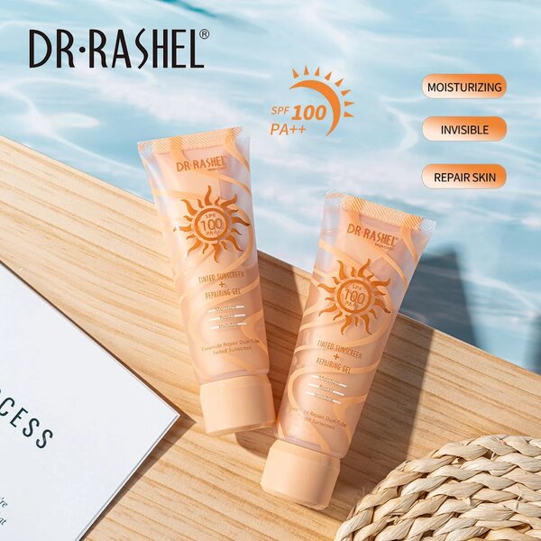 Dr Rashel - Ceramide Repair Dual-Tube Tinted Sunscreen+Repairing Gel 100 PA+