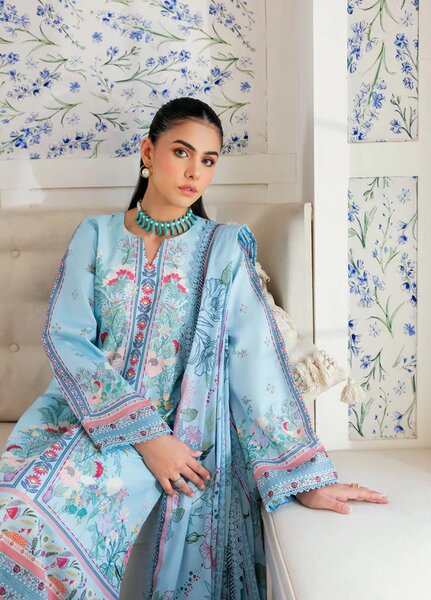 Zync by Florent Embroidered Lawn Suits Unstitched 3 Piece FL25ZDW ZY-6A - Summer Collection