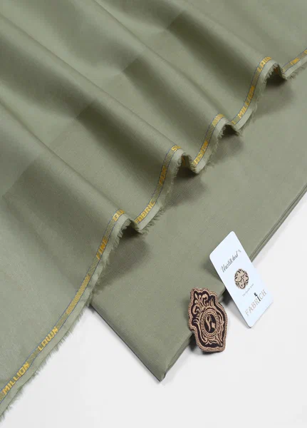 Million by Fabrich Unstitched Solids Cotton Lawn Kameez Shalwar Moss - Summer Collection