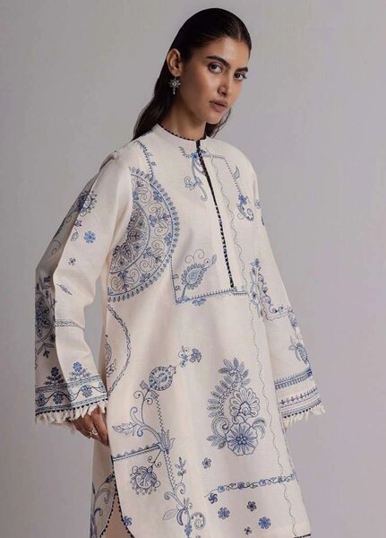 Coco by Zara Shahjahan Unstitched Khaddar 3 Piece Suit CZS26UKW DIBA 10B - Winter Collection