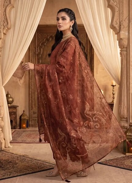 Salitex Women Unstitched Embroidered Cotton Net 3 Piece Suit SUNS8NO501 Festive Collection