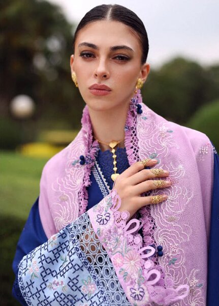 Lilas by Republic WomensWear Unstitched Embroidered Lawn 3 Piece Suit RW26ULL Lilas D-3B - Eid Collection