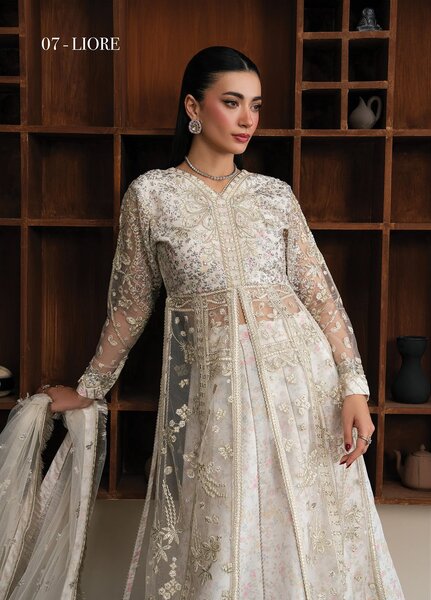 Kalani by Xenia Formals Unstitched Embroidered Net 3 Piece Suit XE26UKW 07-Liore - Wedding Collection