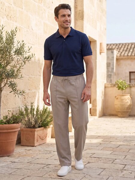 Beige Pintex Trouser (LT-66)