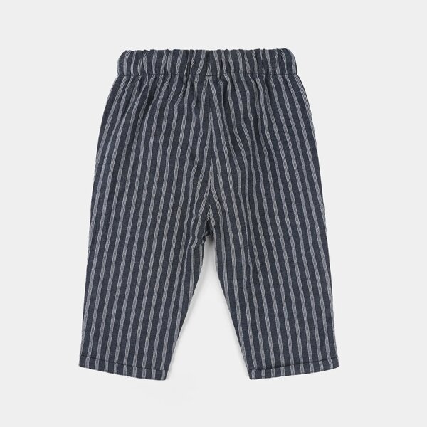 Infant Boys Cotton Pants (Blue Striper) - Blue