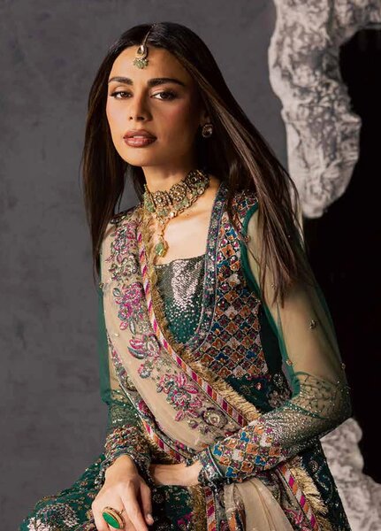 Muse Formal by Nureh Unstitched Embroidered Net 4 Piece Suit NU26UMF NFM-01 - Wedding Collection