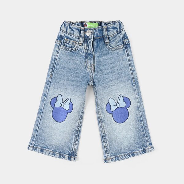 Infant Girls Denim Stretch PANT FACE-Blue