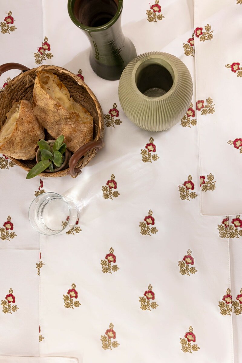 Classic Embroidered Table Runner