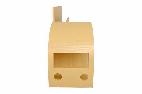 Wooden Cart Bookshelf – Kids’ Room Wall-Mounted Shelf