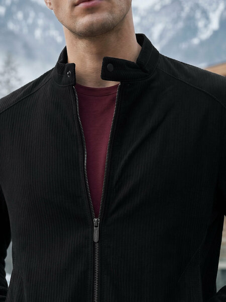 Black Imported Full Sleeves Suede Jacket (SJ-024)