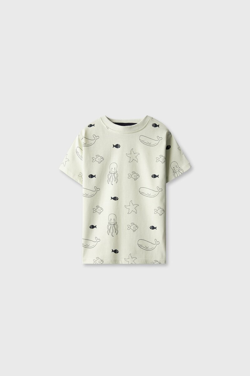 Boys Ocean Creature Printed T-shirt