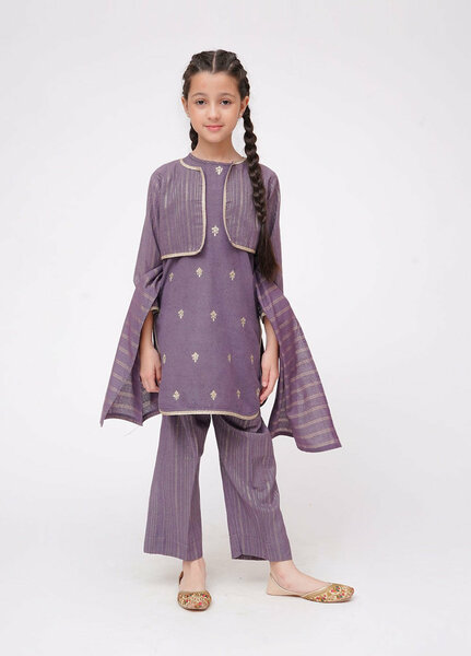 Winter Fall by Senorita Kids RTW Printed Karandi 3 Piece Suit KAD-03659 Casual Collection