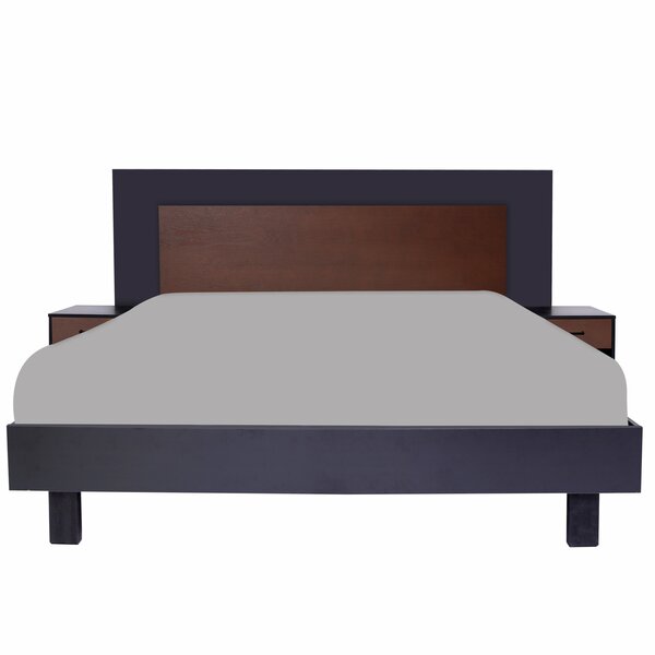 Ozmane Dark Tune King Bedroom Set with Side Tables, Dresser & Mirror