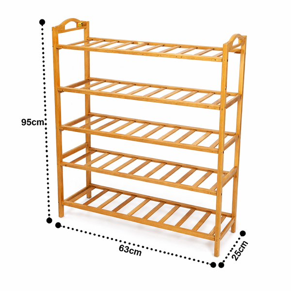5-Tier Bamboo Shoe Rack