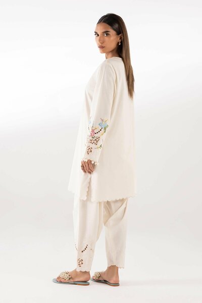 Stitched Embroidered Lawn Shirt + Shalwar