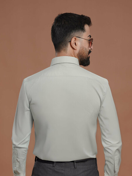 Grey Plain, Cutaway Collar, Elite Edition, Men’s Formal Shirt (FS-2474)