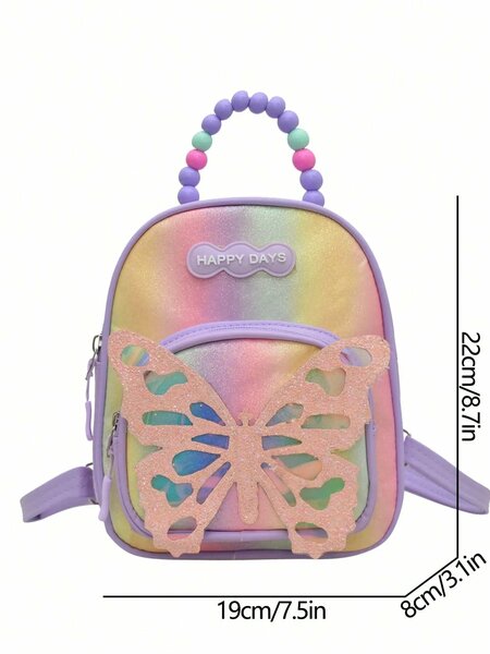 Shein - Classic Fashion Backpack, Cute Butterfly Fashion Backpack, Mini Sequin School Bag