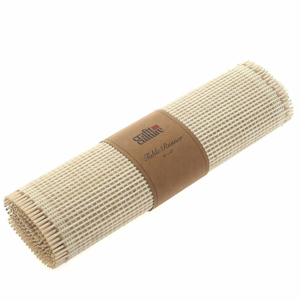 Neutral Drama Bamboo Runner 13x45" – Minimalist Natural Table Runner