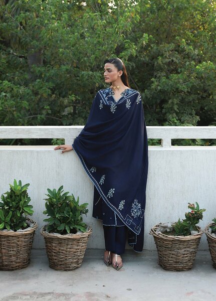 The Heirloom by Seran Unstitched Embroidered Herringbone 3 Piece Suit SN26UTH Vielle D-05 - Casual Collection