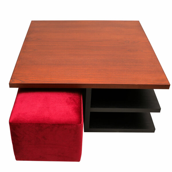 Bernard Center Table with two Poufs