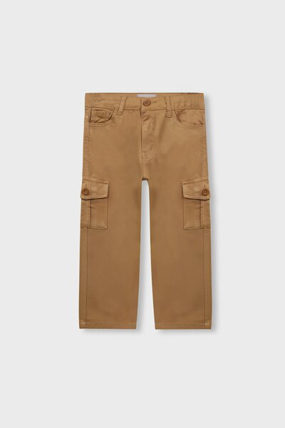 Boys Mustard Twill Cargo Pants