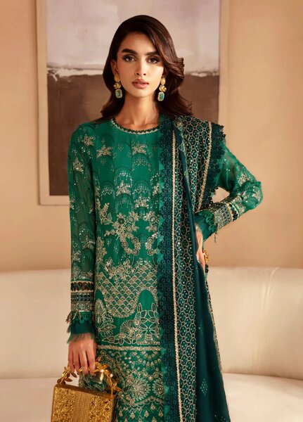 Xenia Formal Luxury Unstitched Embroidered Chiffon Suits 3 Piece XE25FL D-03 Mirai - Formals Collection