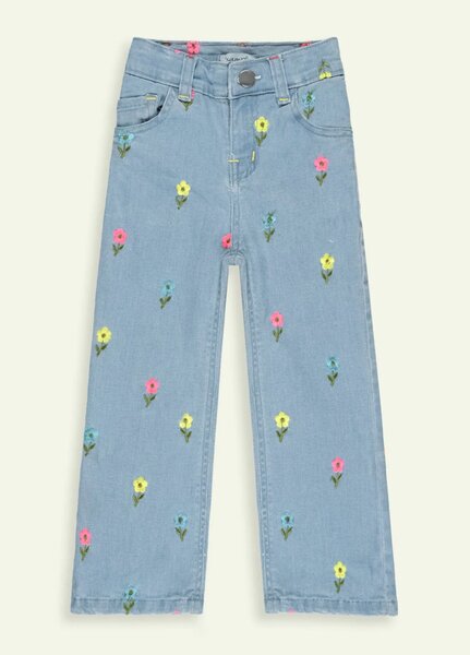 Ixample Kids RTW Embroidered Denim 1 Piece Suit Wide Leg Jeans Casual Collection