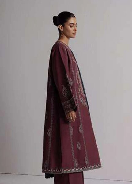Coco by Zara Shahjahan Unstitched Khaddar 3 Piece Suit CZS26UKW SARD 1A - Winter Collection
