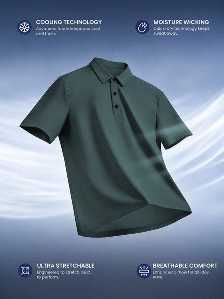Bottle Green Performance Polo (POLO-1343)