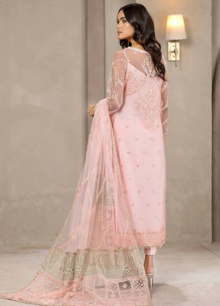 Zarif Unstitched Embroidered Net 3 Piece Suit ZR26UF Falak ZF-04-Haven - Festive Collection