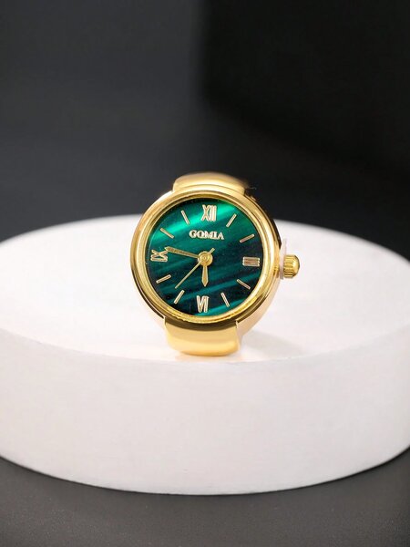 Shein - Men Watch Design Stainless Steel Ring