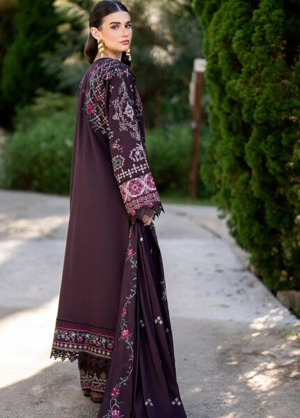 Serenity by Florent Unstitched Embroidered Dobby 3 Piece Suit FL26USF Zynah - Festive Collection