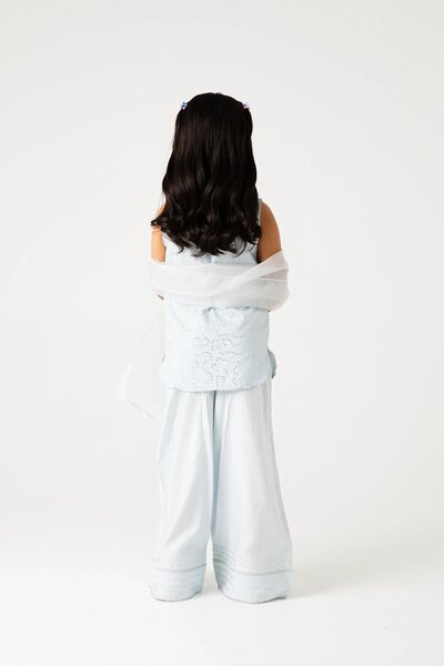 Silver Mint Sparkle Kurta Set - 3pc