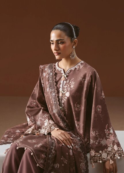 Cross Stitch Unstitched Printed Khaddar 3 Piece Suit CS26UW Shadow Tale - Winter Collection