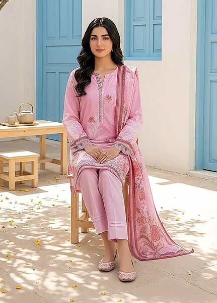 Summer Prints by Lakhany Unstitched Printed Lawn 3 Piece Suit LSM26USP LG-RL-0419 - Summer Collection