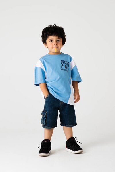 Boys Football Field Drop Tee