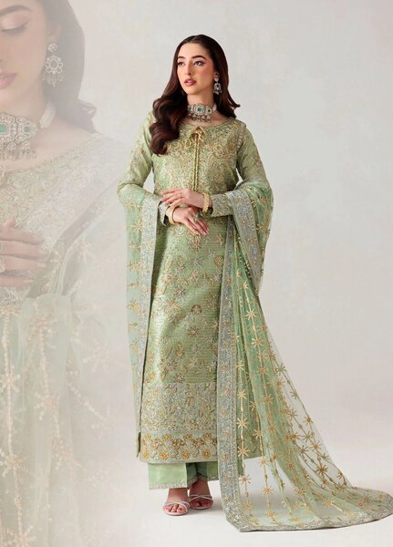 Aik Atelier Embroidered Tissue Suits Unstitched 3 Piece AIK25EF Vl1 D-04 - Formals Collection