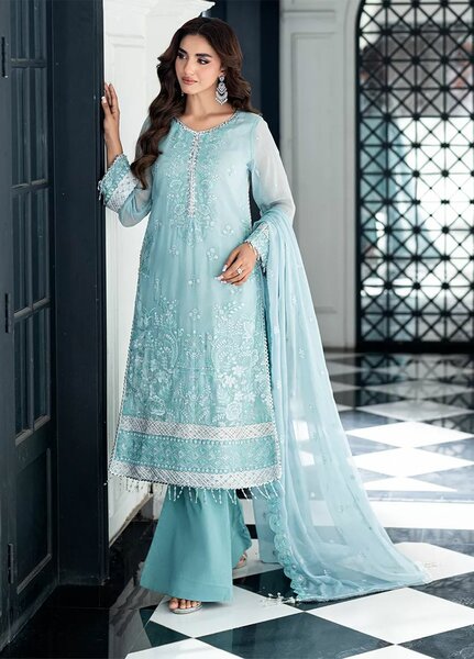 Salitex Embroidered Lawn Suits Unstitched 3 Piece SUNS7CH052UT - Summer Collection