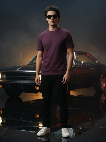 Maroon Basic T-Shirt (TEE-466)